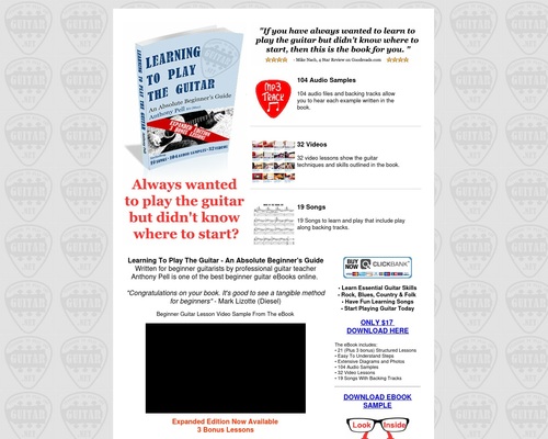Studying To Play The Guitar – An Absolute Beginner’s Handbook eBook