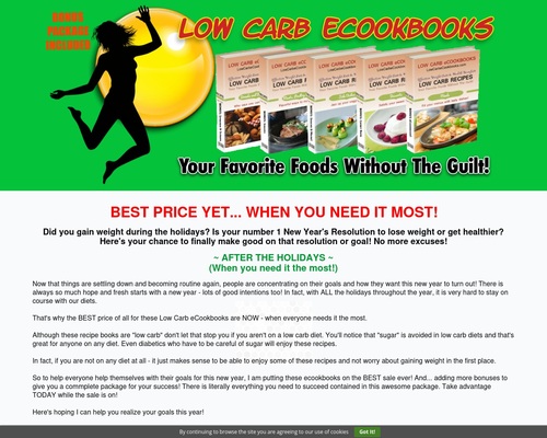 Low Carb Recipe eCookbooks