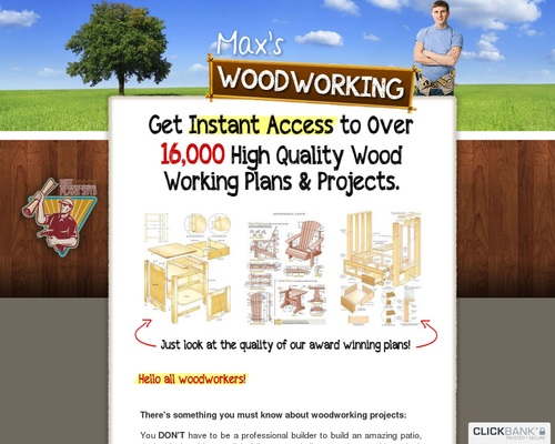 Unusual – Maxs Woodworking 75% commish plus upsells
