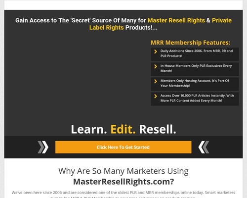 MasterResellRights.com Membership