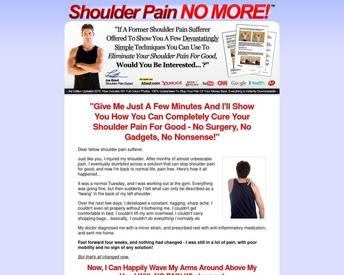Shoulder Difficulty No Extra (TM): Top Shoulder Difficulty Therapeutic Product on CB