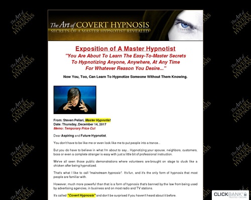 The Artwork Of Covert Hypnosis – Big Commissions – Excessive Conversions