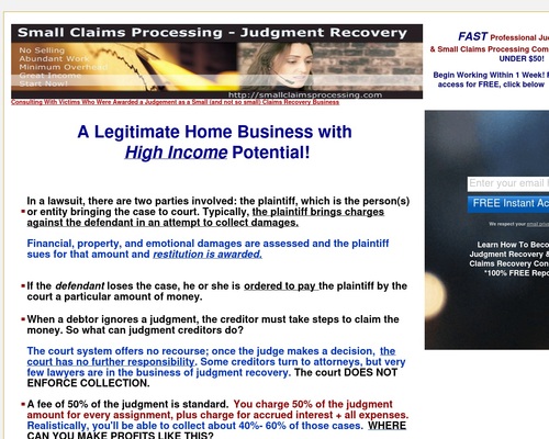 Respectable Judgment Restoration & Small Claims Processing Route